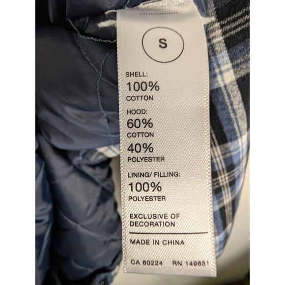 Legendary Outfitters Men’s Flannel Jacket Plaid Hooded Button Front Cotton Small - Picture 6 of 13